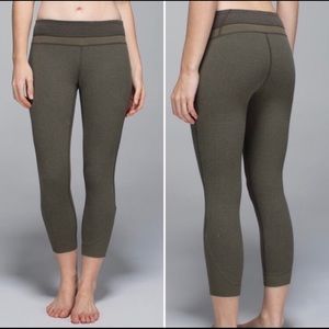 Lululemon Refine Crops In Wee Stripe Fatigue Green